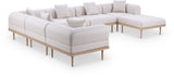 Laguna - 7 Piece Resilient Water Resistant Fabric 142" Upholstered Outdoor Patio Modular Sectional