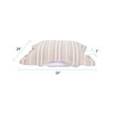 Indoor/Outdoor Puff Scroll Ottoman Dune Sand Cover Only