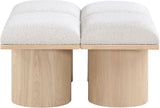 Pavilion - 4 Piece Modular Bench With Natural Base