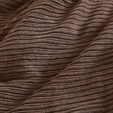 7 Piece Micro Corduroy Comforter Set, Brown