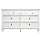 7 Drawer Dresser with Solid Wood Legs
