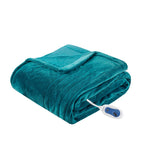 Heated 60x70" Plush Electric Throw Blanket, Teal