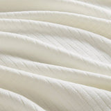 Grid Patterned Microfleece Blanket, Ivory