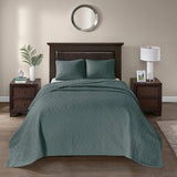 3 Piece Reversible Cottage Bedspread Set, Balsam Green