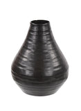 Chiseled Black Bell Vase- Small