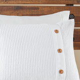 Waffle Weave Comforter/Duvet Cover Mini Set, White