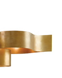 Grand Lotus Oval Gold Chandelier