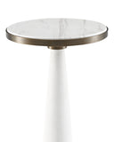 Greta White Drinks Table