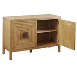 Geometric 2-Door Storage Cabinet with Adjustable Shelves