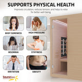 Full Spectrum 3-Person Infrared Indoor Sauna with Full Range Near, Mid, and Far Infrared Panels and WiFi Control