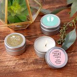 Vanilla Candle Tin Party Favors for Baby Showers