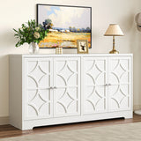 56" 4-Door Sideboard Cabinet – Adjustable Shelves