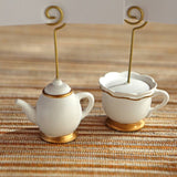 Tea Time Whimsy Place Card Holder Set of 6