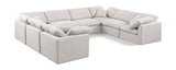 Indulge - Linen 8 Piece Modular Cloud Sectional Sofa