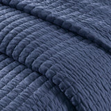 Navy Solid Farmhouse Reversible Quilt Set