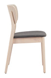Kellua Dining Chair (Set of 2) Gray & Natural