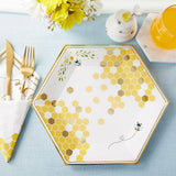 Sweet As Can Bee Honeycomb Paper Plates Set of 16
