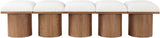 Pavilion - 5 Piece Modular Bench With Walnut Base