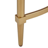 White Marble Tabletop Consol Table with Gold Base