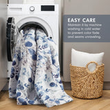 Reversible Floral Seersucker Comforter Set, Navy/Blue