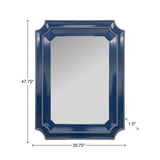 Ethan Scalloped Mirror Navy