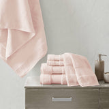 Turkish Cotton 6-Piece Bathroom Towel Set, Blush