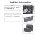 Axis 2pc Sectional Avanti White Titanium Frame
