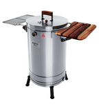 3-in-1 Stainless Steel Smoker Barrel Grill Premium– Portable Charcoal BBQ with Thermometer, Outdoor Cooking Smoker for Camping, Backyard & Home BBQ INGRILL