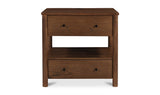 Lottie Charging Nightstand Brown