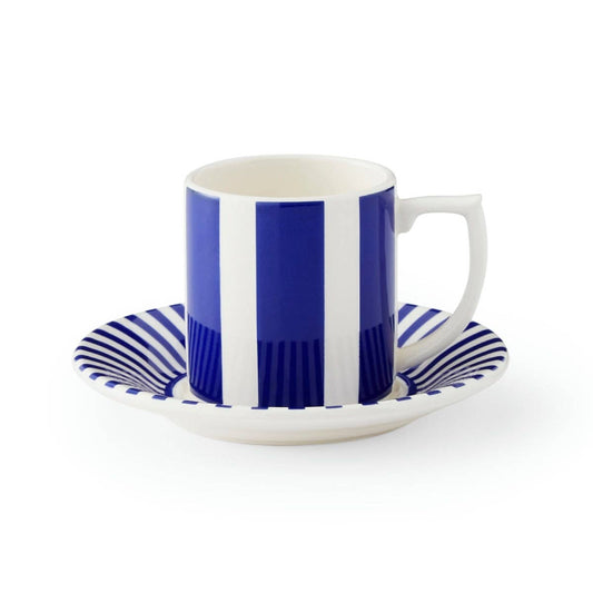 Spode Steccato Bold Espresso Cup & Saucer Set