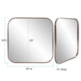 Copenhagen Square Brass Mirror