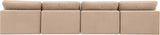 Comfy - Velvet Modular Armless Sofa 4 Seats