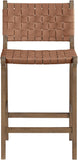 Entwine - Vegan Leather Upholstered Counter Stool - Painted Brown