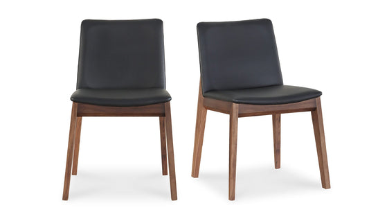 Deco Dining Chair Ebony PVC - Set Of Two