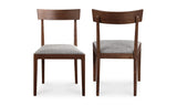 Leone Dining Chair Walnut Brown - Set Of Two