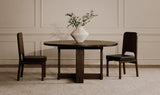 Kerr Dining Chair Walnut Stained Black Vegan Leather-Set Of Two