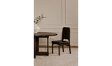 Kerr Dining Chair Walnut Stained Black Vegan Leather-Set Of Two