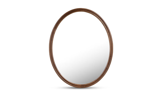 Alcott Oval Mirror Walnut