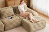 LAURENT 146" 4-Seater Sofa with 2 Ottomans
