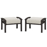 Durable Iron Patio Footstool with Cushions For Relaxation
