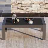 Modern Outdoor Aluminum Coffee Table – 43" Patio Table