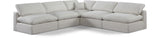 Comfy - 5 Piece Linen Modular Corner Armless Sectional