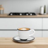 Deruta Posata Nero Espresso Cup & Saucer, 3 oz