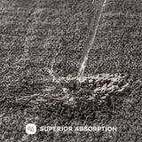3000 Gsm Reversible Cotton Tufted Bath Rug, Charcoal