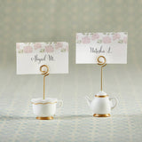 Tea Time Whimsy Place Card Holder Set of 6