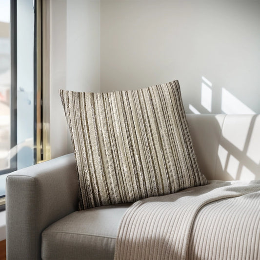 Square Stripe Throw Pillow For Couch Living Room