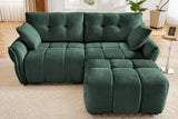 CHARLOTTE 78" 2-Seater Sofa with 1 Ottoman