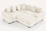 DESEO 158" Sectional Sofa with Ottoman