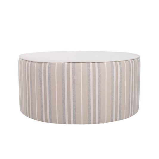 Indoor/Outdoor Universal Round Ottoman Dune Sand Cover Only