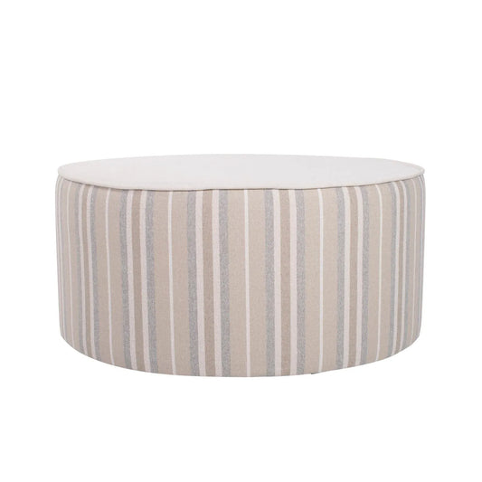 Indoor/Outdoor Universal Round Ottoman Dune Sand Cover Only